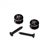 D'Addario Solid Brass End Pins Black Pair