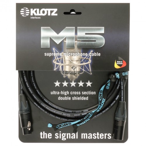 KLOTZ M5FM01 CABLE XLR/XLR CÂBLE MICROPHONE HAUT DE GAMME - 1M