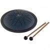 Photo MEINL SSTD2NB SMALL STEEL TONGUE DRUM 7" NAVY BLUE - G MINOR