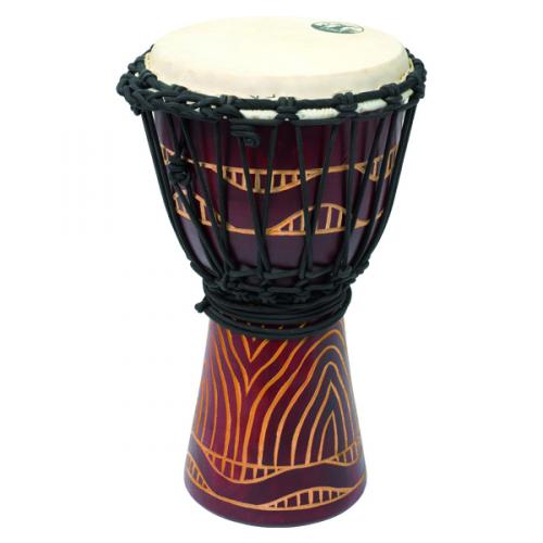 tanga djembe 8'' rouge sculpte