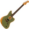 Photo Fender Acoustasonic Player Jazzmaster Antique Olive