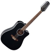 TAKAMINE GD38CE-BLK ELECTRO CUTAWAY BLACK 12 CORDES