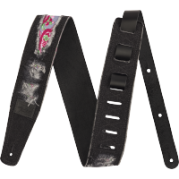 Fender X Wrangler Sangle Ripped Paisley Denim Black