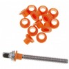 Photo DANMAR PERCUSSION TRW100OR - RONDELLES NYLON POUR TIRANTS - ORANGE (X100)