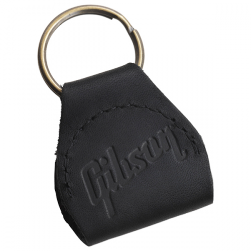 Gibson Premium Leather Pickholder Keychain Black