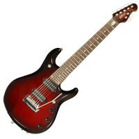 Photo MUSIC MAN JOHN PETRUCCI 7 PEARL REDBURST + PIEZO + INCR + TÊTE ASSORTIE