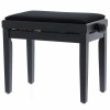 Quiklok PB010BKS Banquette Piano Noire Mat Assise Velours Photo Quiklok PB010BKS Banquette Piano Noire Mat Assise Velours