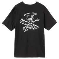 GIBSON T-SHIRT SLASH SKULLY BLACK