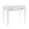 QuikLok PB010WH Banquette Piano Blanc Brillant Assise Velour Photo QuikLok PB010WH Banquette Piano Blanc Brillant Assise Velour
