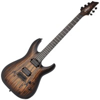 Schecter C-1 Pale Moon Natural Satin with Black Burst