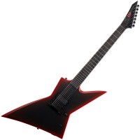 Ltd EXL-7 Black Metal Black Red Burst Satin