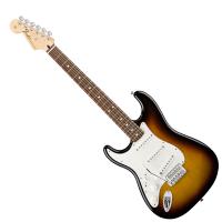 Photo FENDER STANDARD STRATOCASTER BROWN SUNBURST ROSEWOOD GAUCHER