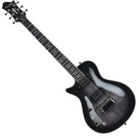 Photo HAGSTROM ULTRA SWEDE COSMIC BLACK BURST GAUCHER